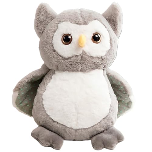 TOPLITHE Zärtliches Eulen Plüschtier, Weiches Tier Plüschtier Kuscheldecke Spielzeug for Mädchen und Jungen Geburtstags (Gray,25CM/9.8IN) von TOPLITHE
