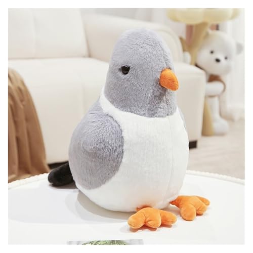 TOPLITHE Zärtliches Vögelchen Plüschtier, Weiches Tauben Tier Cartoon Taube Dekorativ Kuscheltier for Kinder und Erwachsene Wohnzimmerdekoration(Gray,40CM/15.7IN) von TOPLITHE