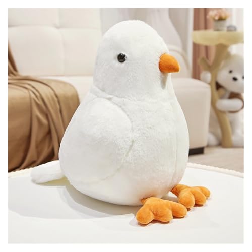 TOPLITHE Zärtliches Vögelchen Plüschtier, Weiches Tauben Tier Cartoon Taube Dekorativ Kuscheltier for Kinder und Erwachsene Wohnzimmerdekoration(White,30CM/11.8IN) von TOPLITHE