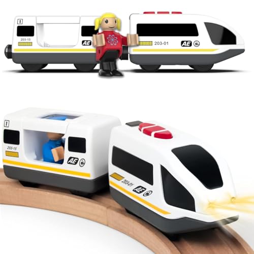 TOPLIVING Batteriebetriebenes Eisenbahnschienenset aus Holz, Spielzeug, hohe Geschwindigkeit, für Kleinkinder im Alter von 3 4 5 Jahren, Jungen, Kinder, Magnetkupplungen (ohne Holz-gleise) TOPLIVING Batteriebetriebenes Eisenbahnschienenset aus Holz, Spielzeug, hohe Geschwindigkeit, für Kleinkinder im Alter von 3 4 5 Jahren, Jungen, Kinder, Magnetkupplungen (ohne Holz-gleise) von TOPLIVING
