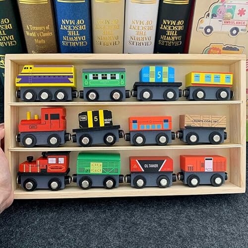 TOPLIVING Holzeisenbahn-Set, 12-teilig – Magnetisches Eisenbahn-Spielzeugset mit 3 Lokomotiven – Spielzeugeisenbahn-Sets für Kleinkinder – Kompatibel mit Thomas, Brio, Chuggington TOPLIVING Holzeisenbahn-Set, 12-teilig – Magnetisches Eisenbahn-Spielzeugset mit 3 Lokomotiven – Spielzeugeisenbahn-Sets für Kleinkinder – Kompatibel mit Thomas, Brio, Chuggington von TOPLIVING