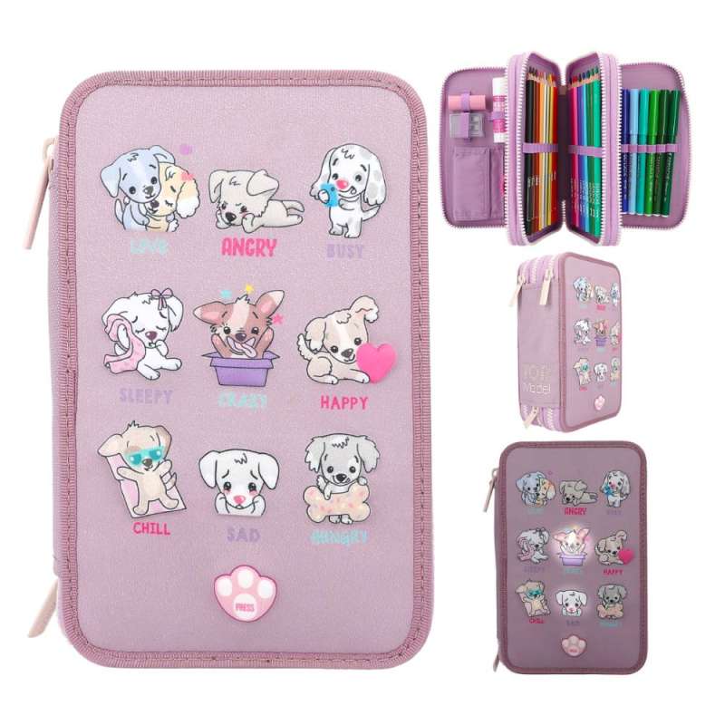 TOPModel 3 Fach Federmäppchen LED Hunde Stimmungsbarometer TOPModel 3 Fach Federmäppchen LED Hunde Stimmungsbarometer von TOPModel