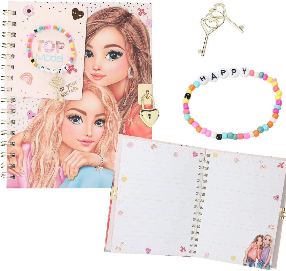 TOPModel Tagebuch mit Herz-Schloss & Armband TOPModel Tagebuch mit Herz-Schloss & Armband von TOPModel