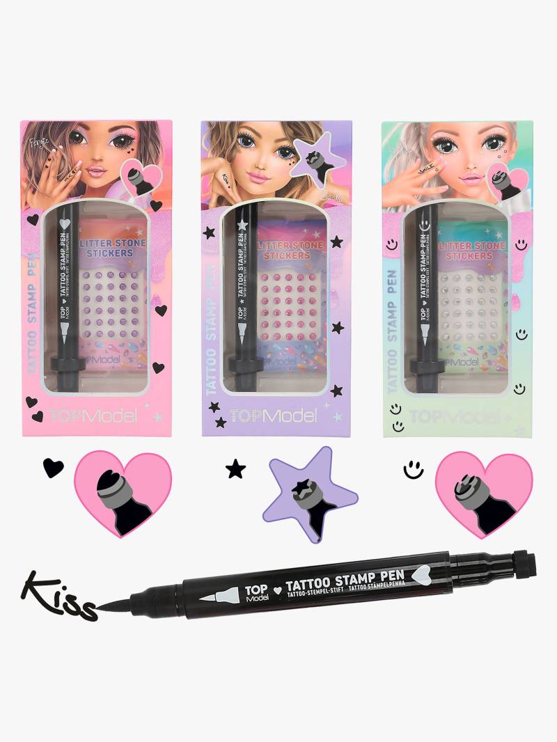 TOPModel Tattoostift mit Stempel &  Glitzersteinen von TOPModel