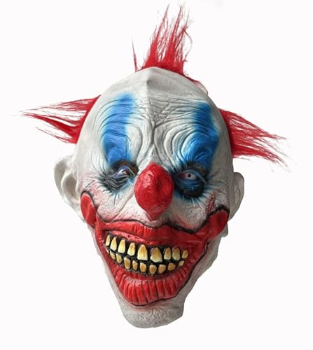 TOPOQ Clown Killer Maske Erwachsene Joker Maske Gruselige Halloween Kostüm Party Masken Dämon Vampir Masken Verkleidung Cosplay Zubehör Requisiten von TOPOQ