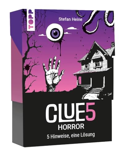 CLUE5#Horror. 5 Hinweise, nur eine Lösung. Das Trend-Quiz für Deine Tasche. Errate 50 schaurige Klassiker des Schreckens, von Dracula bis Cthulhu. Wie viele Hinweise brauchst du? von TOPP