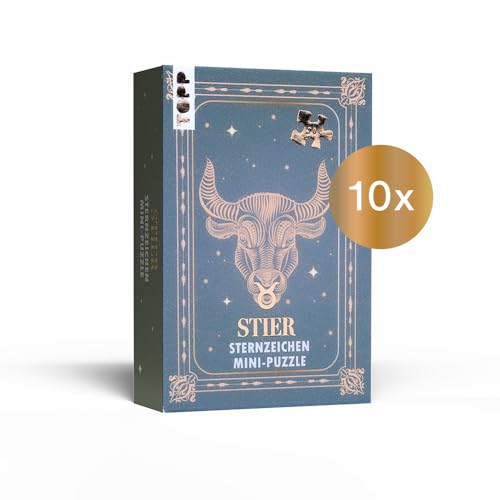 Sternzeichen Mini-Puzzle Stier 10 St. Je 50 Teile Mini-Puzzle von TOPP