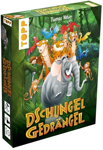 Dschungelgedrängel – Das Kartenspiel für tierischen Tumult. Lustiges Tieresammeln – aber Vorsicht, wenn es zu voll wird! Schnell gespielt, Spaß für die ganze Familie Dschungelgedrängel – Das Kartenspiel für tierischen Tumult. Lustiges Tieresammeln – aber Vorsicht, wenn es zu voll wird! Schnell gespielt, Spaß für die ganze Familie von TOPP