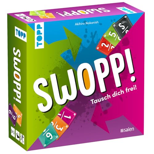 SWOPP! – Tausch Dich frei! Das smarte Kartenspiel, bei dem weniger mehr ist. Geheimtipp aus Japan! 3–6 Personen | Ab 8 Jahren | 30 Minuten von TOPP