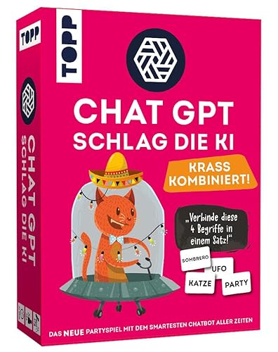 TOPP ChatGPT – Schlag die KI. Krass kombiniert - Wer schreibt aus Vier Worten die Beste Story? Das Neue Partyspiel mit dem smartesten Chatbot Aller Zeiten, White von TOPP