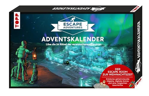 TOPP Escape Adventures Adventskalender – Die verwunschenen Eisruinen: Rätsel für 24 Tage – mit geheimnisvollen Objekten und digitalen Extras – ab 10 Jahren von TOPP