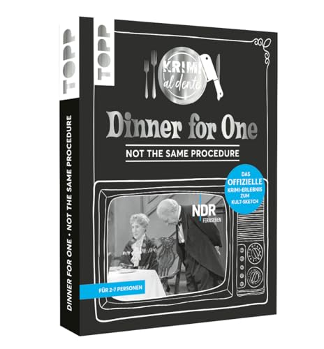 TOPP Krimi al dente – Dinner for One: Not The Same Procedure. Das offizielle Krimi-Erlebnis zum Kult-Sketch. Für 2–7 Personen. Rollenhefte und Zusatzmaterial für EIN kriminell unterhaltsames Dinner TOPP Krimi al dente – Dinner for One: Not The Same Procedure. Das offizielle Krimi-Erlebnis zum Kult-Sketch. Für 2–7 Personen. Rollenhefte und Zusatzmaterial für EIN kriminell unterhaltsames Dinner von TOPP
