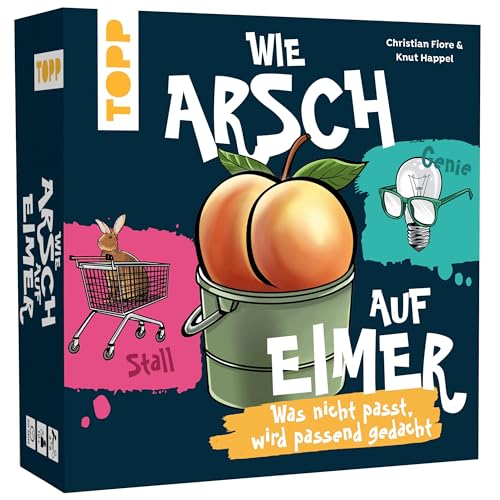 TOPP Wie Arsch auf Eimer – was nicht passt, wird passend gedacht! Das unterhaltsame Party-Assoziationsspiel. Wer kombiniert dieselben Bildpaare? TOPP Wie Arsch auf Eimer – was nicht passt, wird passend gedacht! Das unterhaltsame Party-Assoziationsspiel. Wer kombiniert dieselben Bildpaare? von TOPP