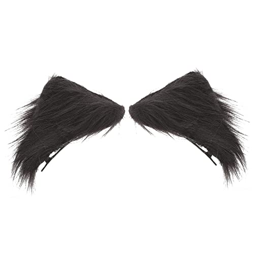 TOPPERFUN 1 Paar Katzenohren Haarclip aus Plüsch Niedliche Cosplay Tierohren für Mädchen Langlebig und Hautfreundlich für Kostümpartys und Halloween von TOPPERFUN