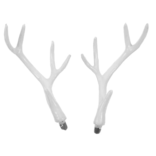 TOPPERFUN 1 Paar Simulierte Hirschgeweih Haarreifen für Diy Headdresses Weiß Weihnachts und Partydekoration Realistische Geweih für Kostüme und Fotorequisiten von TOPPERFUN