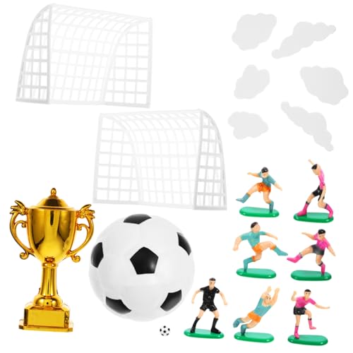 TOPPERFUN 1 Satz Fußball Cake Topper mit Spielerfigur und Pokal für Geburtstagsfeiern Sport Themen Dekoration Fußball Dekoration für Kuchen und Partys TOPPERFUN 1 Satz Fußball Cake Topper mit Spielerfigur und Pokal für Geburtstagsfeiern Sport Themen Dekoration Fußball Dekoration für Kuchen und Partys von TOPPERFUN