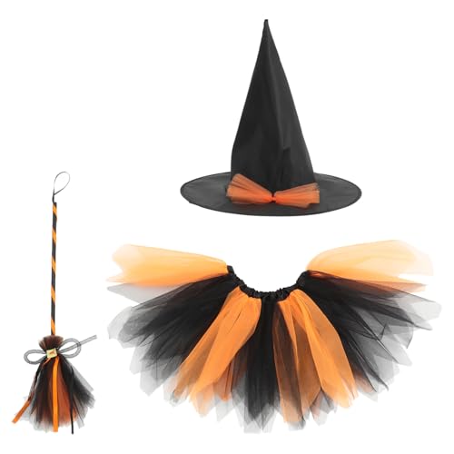 TOPPERFUN 1 Satz Halloween Hexen Kostüm Set für Teiliges Cosplay Outfit mit Hochwertigen Materialien für Rollenspiele und Karneval Schwarz von TOPPERFUN