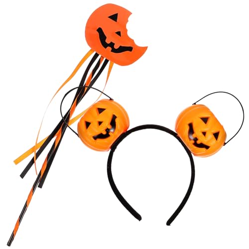 TOPPERFUN 1 Satz Halloween Kürbis Haarreif mit Zauberstab Cosplay Party Requisiten für Erwachsene und Langlebig und Praktisch für Fotos und Festlichkeiten TOPPERFUN 1 Satz Halloween Kürbis Haarreif mit Zauberstab Cosplay Party Requisiten für Erwachsene und Langlebig und Praktisch für Fotos und Festlichkeiten von TOPPERFUN