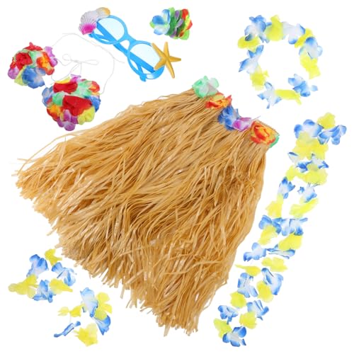TOPPERFUN 1 Satz Hawaiian Party Dekorationsset Teiliges Set mit Grasröcken Sonnenbrille und Haarclip für Luau Partys Strandfeiern und Sommerfeiern Farbige Accessoires für Tropische Anlässe TOPPERFUN 1 Satz Hawaiian Party Dekorationsset Teiliges Set mit Grasröcken Sonnenbrille und Haarclip für Luau Partys Strandfeiern und Sommerfeiern Farbige Accessoires für Tropische Anlässe von TOPPERFUN
