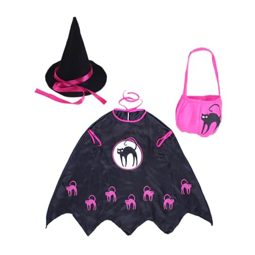 TOPPERFUN 1 Satz Hexenkostüm für Mädchen Festliches Cosplay Kleid für Halloween und Karneval Prinzessinnen Kostüm für Atmungsaktivem Design und Einfacher Handhabung von TOPPERFUN
