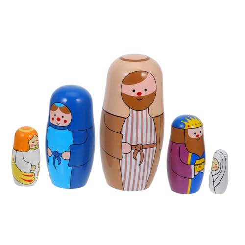 TOPPERFUN 1 Satz Matroschka- Russische Nistpuppen für handgemachtes für Puppenhandwerk Bastelspielzeug Familienpuppen handgefertigtes hölzern TOPPERFUN 1 Satz Matroschka- Russische Nistpuppen für handgemachtes für Puppenhandwerk Bastelspielzeug Familienpuppen handgefertigtes hölzern von TOPPERFUN