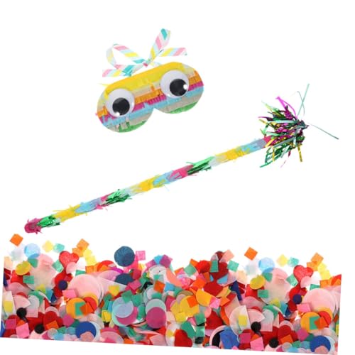 TOPPERFUN 1 Satz Pinata Set mit Augenmaske und Schläger aus Bunten Papier Pinata Zubehör für Geburtstagsfeiern Karneval und Halloween Partyspiele TOPPERFUN 1 Satz Pinata Set mit Augenmaske und Schläger aus Bunten Papier Pinata Zubehör für Geburtstagsfeiern Karneval und Halloween Partyspiele von TOPPERFUN