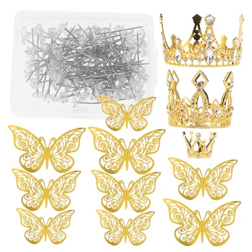 TOPPERFUN 1 Satz Schmetterlinge für DIY Bastelarbeiten für Geburtstagskuchen Dekoration Goldene Schmetterlinge und Blumenstecker TOPPERFUN 1 Satz Schmetterlinge für DIY Bastelarbeiten für Geburtstagskuchen Dekoration Goldene Schmetterlinge und Blumenstecker von TOPPERFUN