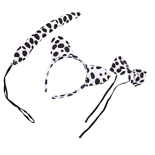 TOPPERFUN Tierkostüm Satz für Hundekopf Haarspange mit Fliege Flexible Tierohren für Karneval Halloween für Partys Kostümparty von TOPPERFUN
