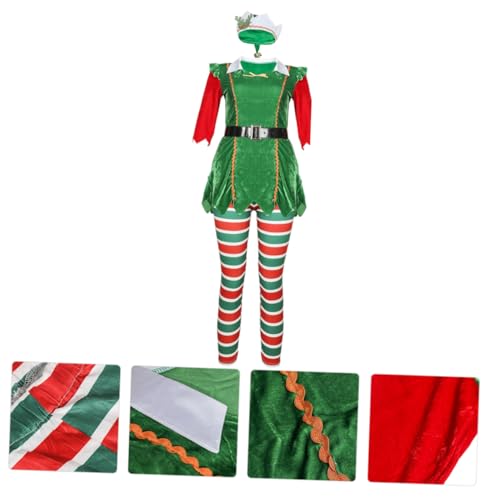 TOPPERFUN 1 Satz Weihnachtliches Kostüm für Damen Einteiliges Kleid für Bühnenaufführungen Karneval und Partys Vielseitig Einsetzbar als Fotorequisiten Einheitsgröße Hautfreundlicher Leicht von TOPPERFUN