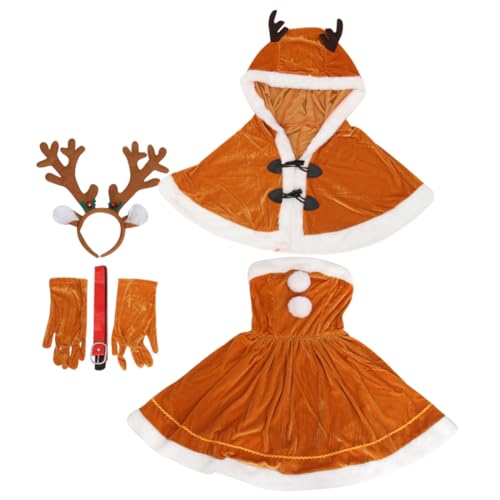 TOPPERFUN 1 Satz Weihnachtskostüm für Damen Hübsches Elch Kleid Festliches Cosplay Outfit für Weihnachtsfeiern für Bühnenaufführungen und Festliche Anlässe Bequemes Material Warme TOPPERFUN 1 Satz Weihnachtskostüm für Damen Hübsches Elch Kleid Festliches Cosplay Outfit für Weihnachtsfeiern für Bühnenaufführungen und Festliche Anlässe Bequemes Material Warme von TOPPERFUN