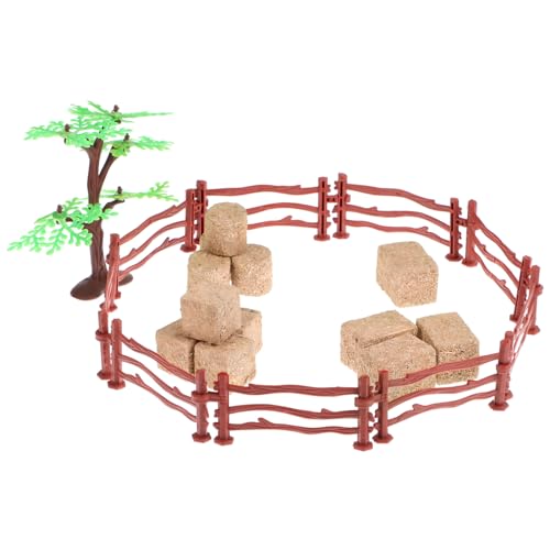 TOPPERFUN 1 Satz Zaunset für Spielzeugzaun mit Mini Heuballen für Deko und Gartenlandschaft für Kreative Spielsz Szenen TOPPERFUN 1 Satz Zaunset für Spielzeugzaun mit Mini Heuballen für Deko und Gartenlandschaft für Kreative Spielsz Szenen von TOPPERFUN