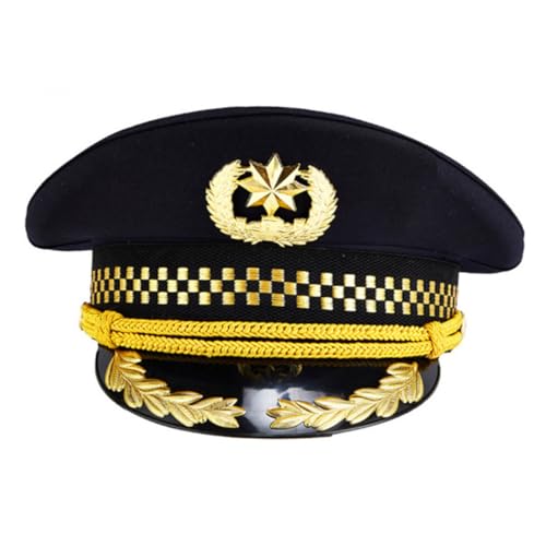 TOPPERFUN Kapitänsmütze Fliegermütze Cosplay Hut für Herren Damen Kostüm Zubehör Leicht und Handwerklich Gefertigt TOPPERFUN Kapitänsmütze Fliegermütze Cosplay Hut für Herren Damen Kostüm Zubehör Leicht und Handwerklich Gefertigt von TOPPERFUN