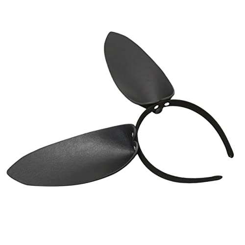 TOPPERFUN 1 Stück Leder Hasenohren Haarband für Kopfaccessoire Schwarz für Kostüme und Partys für Cosplay und Besondere Anlässe von TOPPERFUN