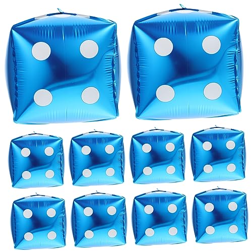 TOPPERFUN 10 Stücke Würfel Folienballons aus Aluminium Party Dekoration Spiel Ballons für Geburtstagsfeiern und Spieleabende TOPPERFUN 10 Stücke Würfel Folienballons aus Aluminium Party Dekoration Spiel Ballons für Geburtstagsfeiern und Spieleabende von TOPPERFUN