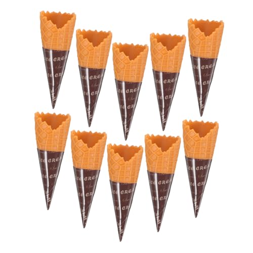 TOPPERFUN 10 Stück Mini-knusperrohr-Requisiten Waffelkegel Für Eiswaffel Aus Plastik Mini-eistüten Gefälschte Eistüten Simulieren Sie Essenszauber Waffeln Puppenhaus Mini-kühlschrank PVC TOPPERFUN 10 Stück Mini-knusperrohr-Requisiten Waffelkegel Für Eiswaffel Aus Plastik Mini-eistüten Gefälschte Eistüten Simulieren Sie Essenszauber Waffeln Puppenhaus Mini-kühlschrank PVC von TOPPERFUN