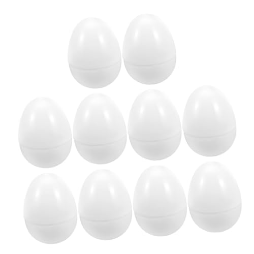 TOPPERFUN 10 Stück Simulierte Eierdekoration Eier Plastikeier für Eierspielzeug Halloween-Eier befüllbare Ostereier Spiel mit Plastikeiern Spielzeugeier für Kleinkinder Weiß TOPPERFUN 10 Stück Simulierte Eierdekoration Eier Plastikeier für Eierspielzeug Halloween-Eier befüllbare Ostereier Spiel mit Plastikeiern Spielzeugeier für Kleinkinder Weiß von TOPPERFUN