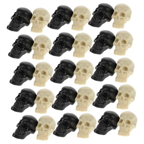 TOPPERFUN 100 Stück Ornament Skelette Halloween Requisiten Miniatur Skelett Halloween Modell Geister Mini Totenköpfe Große von TOPPERFUN