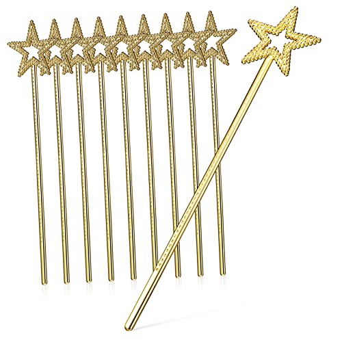 TOPPERFUN 10Stücke Goldene Sternen Zauberstäbe mit Strasssteinen für Halloween Weihnachten Cosplay und Bühnenaufführungen TOPPERFUN 10Stücke Goldene Sternen Zauberstäbe mit Strasssteinen für Halloween Weihnachten Cosplay und Bühnenaufführungen von TOPPERFUN