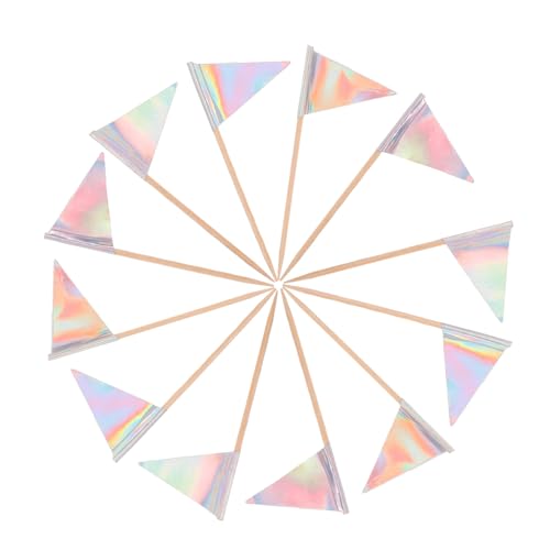 TOPPERFUN 12stücke Zahnstocherflaggen Aus Robustem Material Für Kuchen Und Desserts Kleine Stockflaggen Als Obst-probierstäbchen Und Dekorative Flaggenpicks Für Party Oder Alltag von TOPPERFUN
