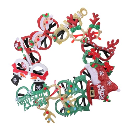 TOPPERFUN 12 Stück Weihnachtsbrillen Lustige Partybrillen mit Weihnachtsmotiven Foto Requisiten für Weihnachtsfeiern Geschenkideen für Freunde und Familie von TOPPERFUN