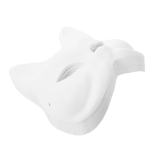 TOPPERFUN 12Stücke DIY Fuchsmaske Leere Papiermaske für Kreative Bastelprojekte für Karneval Halloween Bühnenaufführungen von TOPPERFUN
