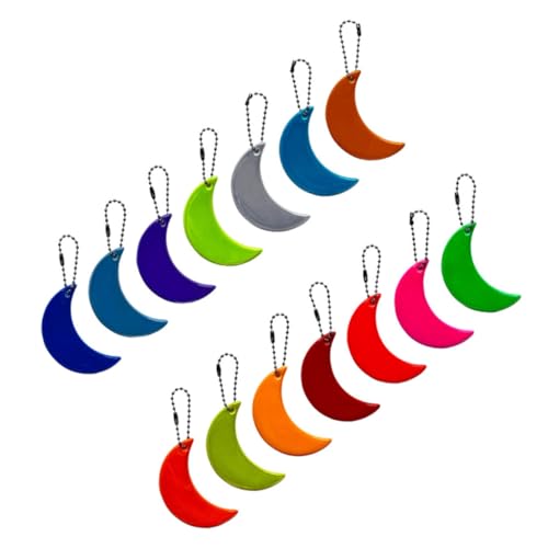 TOPPERFUN 14 Stück Reflektierender Anhänger Schlüsselanhänger Tag Reflektierendes Rucksacketikett Reflektoranhänger Schwimmender Boot Schlüsselanhänger Reflektierende Anhänger Heller von TOPPERFUN