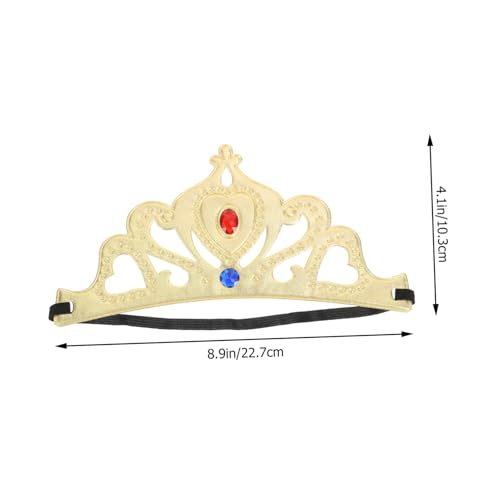 TOPPERFUN 16 Stück Teiliges Gold Rot Blau mit Funkelnden Diamanten Geburtstagskrone Haarschmuck für Mädchen Prinzessin und Prinz Festliche Tiara Kopfschmuck von TOPPERFUN