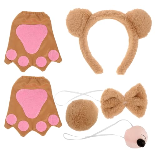 TOPPERFUN 1Satz Bärenkostüm mit Ohren und Fliege Tierischer Haarreifen für Cosplay Halloween und Partys Lustige Accessoires für Damen mit Handschuhen TOPPERFUN 1Satz Bärenkostüm mit Ohren und Fliege Tierischer Haarreifen für Cosplay Halloween und Partys Lustige Accessoires für Damen mit Handschuhen von TOPPERFUN