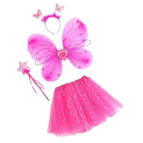 TOPPERFUN 1Satz Feenrock Kostüm mit Schmetterlingsflügeln Zauberstab Haarband Perfektes Cosplay für Partys Aufführungen Leuchtendem mit Glitzer TOPPERFUN 1Satz Feenrock Kostüm mit Schmetterlingsflügeln Zauberstab Haarband Perfektes Cosplay für Partys Aufführungen Leuchtendem mit Glitzer von TOPPERFUN
