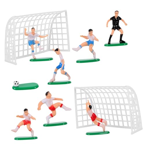 TOPPERFUN 1Satz Fußballteam Kuchen Dekoration Tore Spieler Schiedsrichter Hochwertige Figuren Für Geburtstagskuchen Desktop Und Party Events von TOPPERFUN