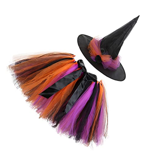 TOPPERFUN 1Satz Hexenkleid für Halloween Kostüm mit Hut Tutu für Partys Cosplay Farbenfrohes Design für Einzigartiges Erscheinungsbild TOPPERFUN 1Satz Hexenkleid für Halloween Kostüm mit Hut Tutu für Partys Cosplay Farbenfrohes Design für Einzigartiges Erscheinungsbild von TOPPERFUN