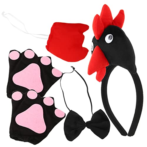 TOPPERFUN 1Satz Hühnchen Kostüm für Ostern Stirnband Fliege Handschuhe Zubehör für Lustige Feiern und Cosplay Sicher und Langlebig TOPPERFUN 1Satz Hühnchen Kostüm für Ostern Stirnband Fliege Handschuhe Zubehör für Lustige Feiern und Cosplay Sicher und Langlebig von TOPPERFUN