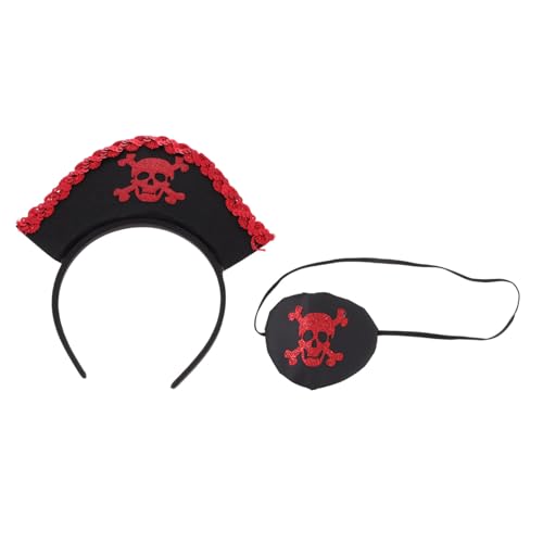 TOPPERFUN 1Satz Kostüm Set für Teiliges Set mit Stirnband und Schädel Augenmaske Halloween Cosplay und Piraten Themen Party für Rollenspiele TOPPERFUN 1Satz Kostüm Set für Teiliges Set mit Stirnband und Schädel Augenmaske Halloween Cosplay und Piraten Themen Party für Rollenspiele von TOPPERFUN