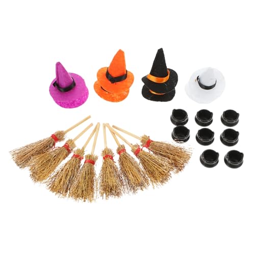 TOPPERFUN 1Satz Mini Hexenhüte Kleine Halloween Hüte Und Besen Für Puppenhaus Dekoration Bastelprojekte Und Mikrolandschaften Filigrane Ornamente Für Kreative DIY TOPPERFUN 1Satz Mini Hexenhüte Kleine Halloween Hüte Und Besen Für Puppenhaus Dekoration Bastelprojekte Und Mikrolandschaften Filigrane Ornamente Für Kreative DIY von TOPPERFUN